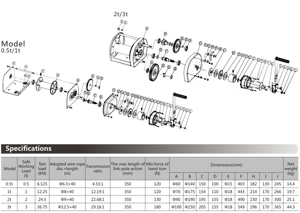 Hand Winch-Heavy Type