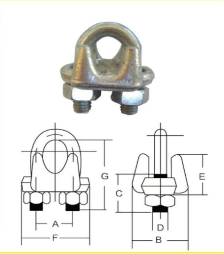 Galv Malleable Wire Rope Clip Type A